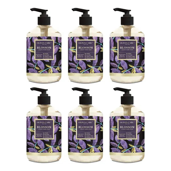 6 Pack - Olivia Care Liquid Hand Soap Blossom & Essential Oils 18.5oz Olivia Care